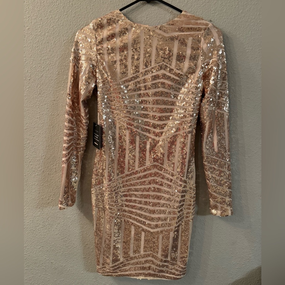 Gold Sequence Dress Size XS. NWT